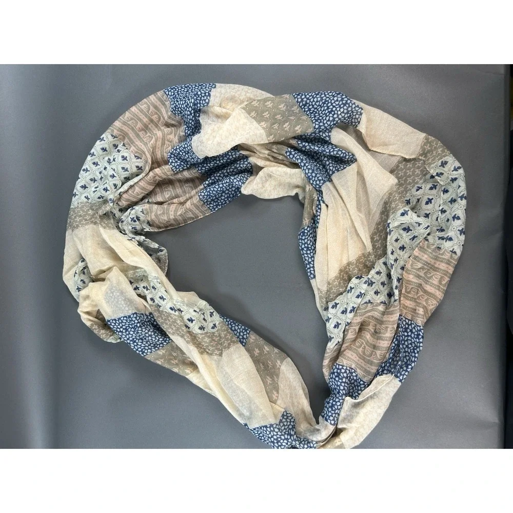 Lot of 5 Women's Fashion Scarves Wraps Floral Infinity Sheer Mixed Colors